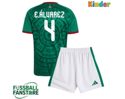 Mexiko Edson Alvarez #4 Replik Heimtrikot Kinder WM 2026 Kurzarm (+ Kurze Hosen)